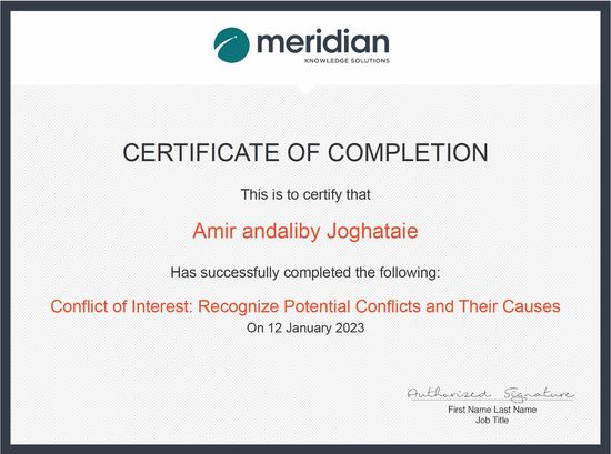 IEEE Conflict of Interest